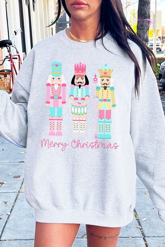 Christmas Nutcracker Graphic Fleece Sweatshirt